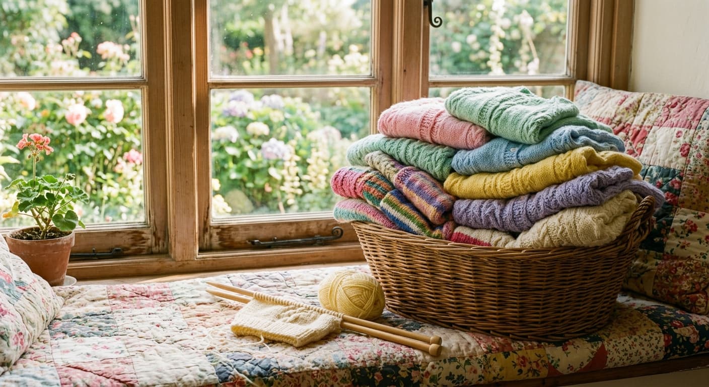 Grandmother Sets World Record for Most Sweaters Knitted in a Weekend